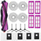 KimSin Accessoires pour Eureka J15 Pro Ultra aspirateur robot de rechange, Brosses à rouleau, 4 Chiffon, 4 sacs à poussière, 4 brosses latérales, 4 HEPA filtres