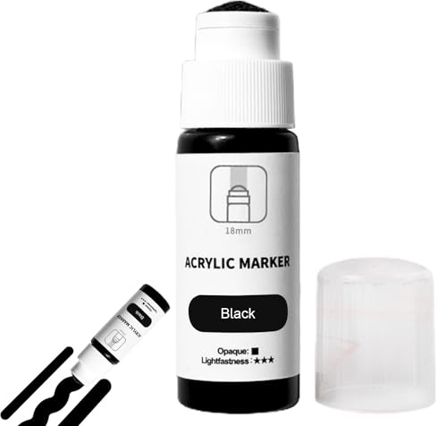 Graffiti Paint Marker - 18mm Tip Acrylic Mop Marker Pen | 60ml High Capacity Water Based Permanent Paint Marker, Fade Resistant Waterproof Ink for Graffiti Artist, Street Art, Craft