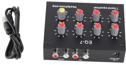 Chiyyak 7-Band-Sound-Equalizer, Auto-Audio-Musikprozessor-Verstärker, Zweikanal-Digital-Equalizer, Sound-Equalizer, Musikprozessor-Verstärker, Audio-Prozessor-Verstärker