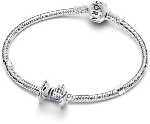 PANDORA Starter-Set Damenarmband Silber Familie 21106 | zeitloses Schmuckstück für Frauen, Geschenk-Set mit Armband und family Charm