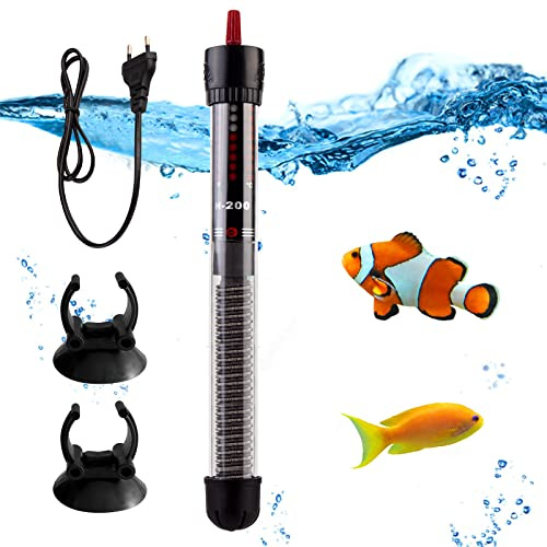 Chauffage d'Aquarium 300W - Thermostat réglable, Mini Chauffe-Aquarium, Réglable Réchauffeur, D'Aquarium Tige Chauffante pour Réservoirs À Poissons Et Aquarium avec 2 Sections De Housse De Protection