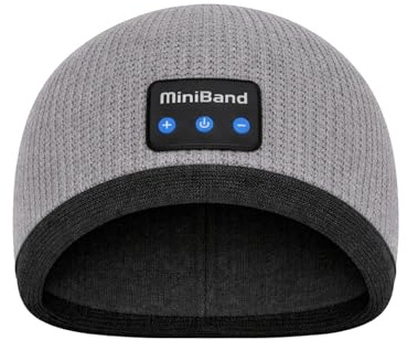 Miniband London Bluetooth Beanie Hat Wireless Headphones with Built-in Speakers Rechargeable Winter Hat