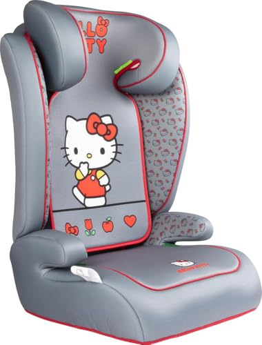Tataway Seggiolino Hello Kitty 100-150 Cm I-Size R129 Seggiolino Auto Bambini Gruppo 2 3 Senza Isofix - Protezioni Laterali Rinforzate E Comfort Ergonomico