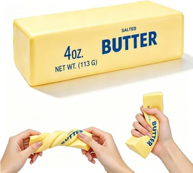 Butter Squishy, 14*4cm, Squishy Butter, Squishi zur Stresslinderung und Entspannung, Ideal für Angstlinderung und Stresslinderung im Büro und im Alltag