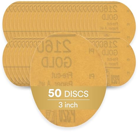 3M Hookit Gold Disc 216U, 00914, 3 in, P320 Grade, 50 Discs, Automotive Abrasive Discs