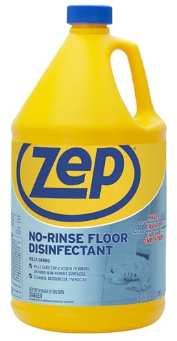 Zep No Rinse Floor Disinfectant, Blue (ZUNRS128)