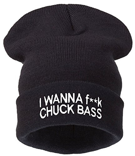 Beanie I Wana F--C Chuck Bass, Schwarz , Einheitsgröße
