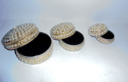 artcollectibles Indien Set von 3 Schmuckkästchen Handgefertigt Jewelry Box Home Decor Indien Kunst Diwali Geschenk