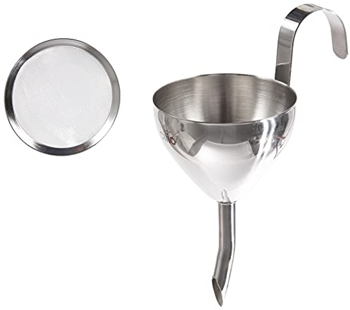 Cilio Burgundy - Imbuto per travaso vino, in acciaio INOX lucido, con filtro