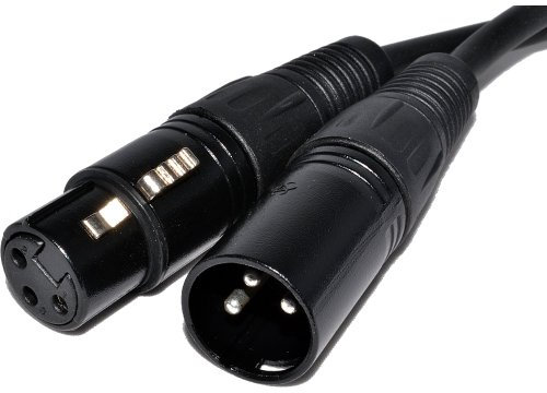kenable PULSE XLR Microphone Male to Female Audio Cable Black 10m [10 metres]