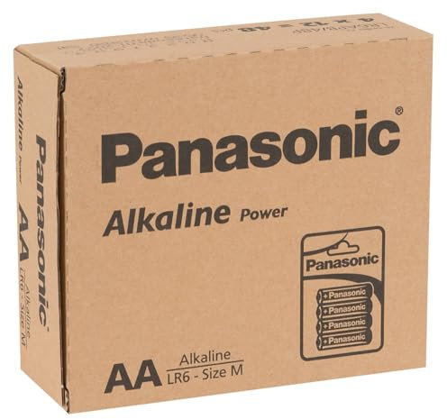 Panasonic Power LR6 AA – Confezione da 48 batterie alcaline