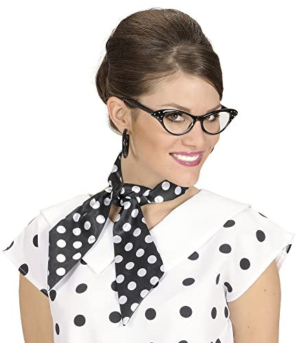 W WIDMANN MILANO Party Fashion - Halstuch 50er Jahre Fashion, aus Satin, Retro, Accessoire, Kostüm, Karneval, Mottoparty