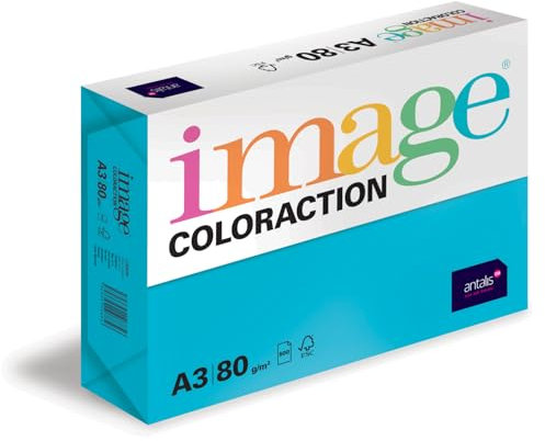 Image Coloraction Lisbon - farbiges Kopierpapier - DIN A3, 297 x 420 mm, 80 g/m² - buntes, holzfreies Druckerpapier für Kopierer - 500 Blatt - Königsblau