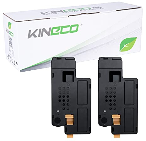 Kineco 2 Toner kompatibel mit Dell 1250c, 1350cn, 1355cnw, C1760nw, C1765nf, C1700 Series - 593-11016 - Schwarz je 2.000 Seiten