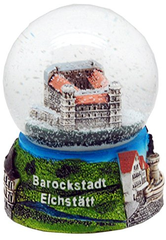 30030 Souvenir Schneekugel Eichstätt Willibaldsburg Deutschland Reiseandenken 65mm Durchmesser Schüttelkugel Altmühltal Bayern