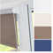 Liedeco® Rollo Klemmfix Thermobeschichtet - 120 x 150 cm Stone (Breite x Höhe) / lichtundurchlässig verspannt Blickdicht verdunkelnd stufenlos verstellbar/ohne Bohren mit Klemmträger / 123 montiert