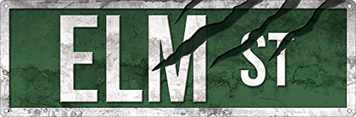 Grindstore Elm Street Slim Blechschild, Mehrfarbig, 10,1 x 30,5 x 0,1 cm
