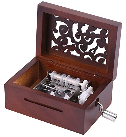 Walfront Spieluhr, 15 Note DIY Handkurbel Spieluhr Bewegung, Holz DIY Spieluhr Machen Sie Ihre Eigene Spieluhr, Spezielle Geburtstag für Valentinstag