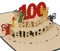 Favour Pop Up® - 3D Glückwunschkarte zum 100. Geburtstag. Die ideale Grusskarte zum runden Geburtstag, auch für Gutschein oder Geldgeschenk. TA100B