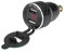 Alamor 12V-24V 4.2A Voltmeter Red Motorcycle Dual Usb Charger Din Socket compatible with BM-W Motorbike - Black