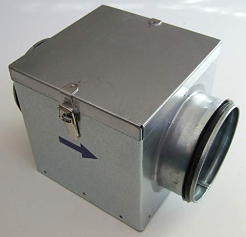 Filterbox verz.Stahlblech Filte G3 100 bis 500mm,Küchenabluft (NW 125mm)