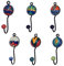 Knober Indigo Keramikhaken Wandhaken Garderobenhaken Kleiderhaken (03. Mix-Set Bunt 6 Stück)