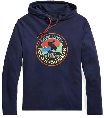 Ralph Lauren Polo Herren Kapuzenpullover Sportsman T-Shirt Hoodie Blau