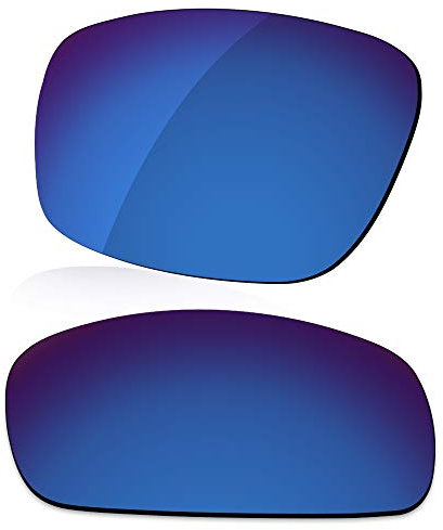 LenzReborn Verres polarisés de rechange pour lunettes de soleil Oakley Valve OO9236, Bleu marine - Miroir polarisé, taille unique