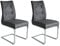 byLIVING Schwingstuhl Marlen / 2er Set/XXL bis 150 kg/Schwinger Stoff grau Vintage Look/Gestell verchromt/Küchenstühle/Esszimmerstühle/Polsterstuhl/Stühle/B 47, H 96, T 62 cm