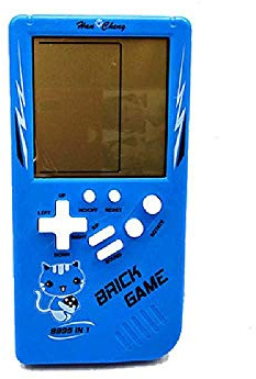 MEIXIANG Portable Game Console Tetris LCD Schermo Elettronico Gioco Giocattoli Pocket Game Console Classic Childhood Gift Blu