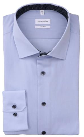 Seidensticker Herren Mens Shaped Longsleeve Cotton Hemden, Hellblau(293690), 40 EU