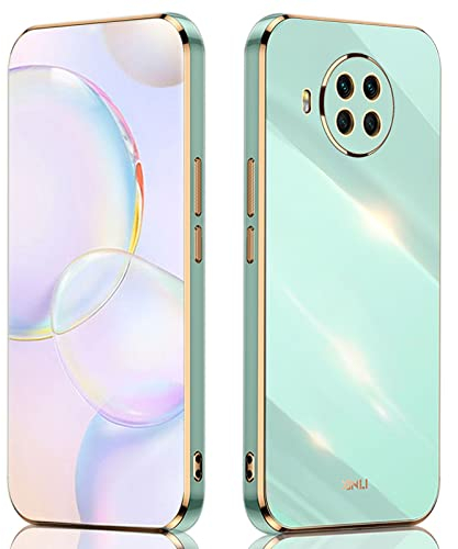 ILING Handyhülle für Xiaomi Mi 10T Lite 5G Hülle, Bunt Silikon, Schüzen Sie die Kamera, Ultradünne Stoßfeste Case für Damen (Grün)