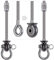 BeneLabel Set of 2 Permanent Rustproof Stainless Steel 304 Heavy Duty Swing Hangers, 1800lb Capacity, 180° Swing, 19cm