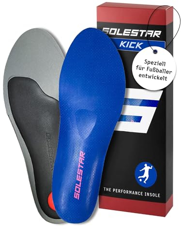 Solestar Kick Einlegesohlen Fußballschuhe Gr. 45/46 - Unisex Schuheinlagen zur Beseitigung von Beschwerden & Leistungssteigerung - Höchster Komfort