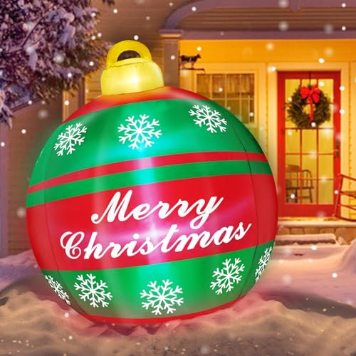 TURNMEON Weihnachtskugel, aufblasbar, 1,8 m