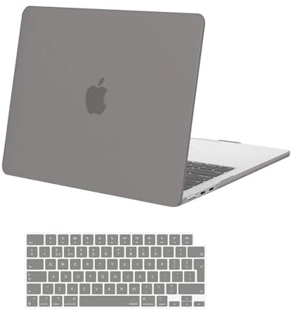 MOSISO Kompatibel mit MacBook Air 13 Zoll Hülle M4 M3 M2 2025 2024 2023 2022, Hartschale für MacBook Air 13,6 Zoll Hülle A3240 A3113 A2681 Liquid Retina Display&Tastaturabdeckung, Grau