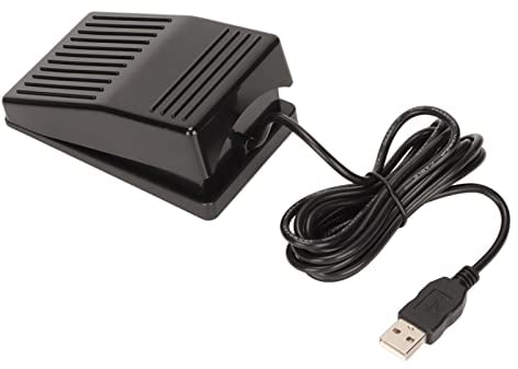 Dpofirs USB-Fußschalterpedal, Universal-Videospiel-PC-Freisprech-Fußschalter mit 2 M Kabel, EIN-Tasten-Steuerungsprogramm, Computermaus, Mechanische Tastaturaktion