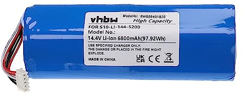 vhbw Batterie Compatible avec Ecovacs Deebot T8 Pure, X1 Omni, X1 Turbo aspirateur (6800mAh, 14,4V, Li-ION)