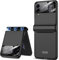 Custodia per Samsung Galaxy Z Flip 4 Costruito Nella Copertura Lente Della Fotocamera e Cerniera Protezione, Cover Protettiva Antigraffio Antiurto per Impieghi Gravosi per Galaxy Z Flip 4 5G(Nero)