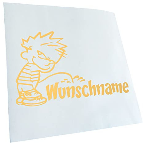 - Autoaufkleber - piss on Wunschname Aufkleber für Auto, Laptop, Fahrrad, LKW, Motorrad mehrfarbig JDM Decal Racing