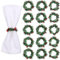 LATERN 20 Stück Weihnachts Servietten Ringes, Holly Berry Serviettenhalter Rustikale Serviettenschnalle Mini Kerzenkranz für Weihnachten Mittagessen Thanksgiving Party Urlaub Hochzeit Tischdekoration