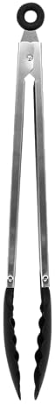 Fackelmann Pinzas para servir iniciales, plástico PP con mango de acero inoxidable, 35 cm