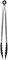 Fackelmann Initial Serving Tongs, Scalloped Plastic Head with Stainless Steel Locking Handle, KitchenTongs for Air Fryer, Non-Stick Anti-Scratch Pasta & Salad Tool, for BBQ Serving & Frying, 35cm