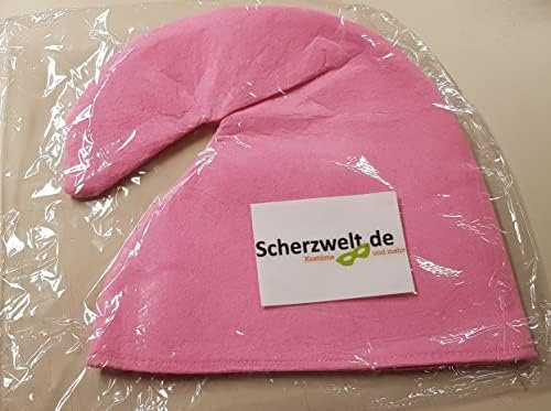 Scherzwelt.de Kostüme und mehr Zwergenmütze für Erwachsene - Zwergen Hut Mütze - Gnommütze - Zwerg rosa