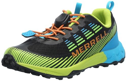 Merrell Agility Peak Sneaker, Schwarz Citron Cyan Orange, 34 EU
