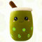DAJASD Bubble Tea Plüschtier, Bubble Tea Kuscheltier 23cm, Teetasse Kissen Kinderspielzeug, Bubble Pearl Milk Tea Kuschelkissen für Kinder Mädchen Erwachsene Cartoon(Dunkelgrün)