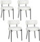 ARTETHYS Esszimmerstühle 4er Set, gepolsterte küchenstühle, Polsterstühle mit Rückenlehnen Metallbeinen, Modern Teddy Stoff Boucle Stühle, Dining Chairs für Esszimmer, Küchen, Wohnzimmer(Beige)