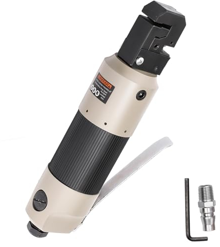 GEARMONSTER Druckluft Lochzange Absetzzange Karosserie Blech Falz Zange Falzmaschine Blechreparaturwerkzeuge 5mm Stempel und 13mm Absetztiefe für Autoreparatur