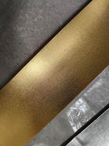 Dostear Chunky Glitter Wallpaper Border Peel and Stick Wall Border Sticker Home Ceiling Decorative Border for Bathroom Living Room Kitchen Gold Pattern 5 X 200cm