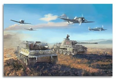 WW2 Vintage Panzer-Poster, deutsche Panzer, dekoratives Gemälde, Leinwand-Kunstbild, 30 x 45 cm